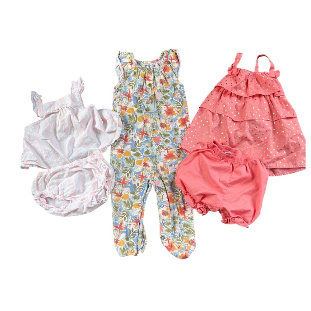 Carter's baby girl Outfit Bundle lot  Baby Girl 18M Pink Floral boho cottage